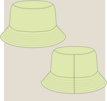 Load image into Gallery viewer, tech pack template, bucket hat technical drawing, hat tech pack, hat technical drawingapparel tech pack, on resources, start up fashion, sampling, production, download tech pack, tech pack design, custom tech pack, fashion advice for small brands