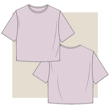 Load image into Gallery viewer, technical drawing, short sleeve tee technical drawing, short sleeve tee fashion vector, tech pack download, technical drawing short sleeve tee , garment design, fashion vector, short sleeve tee fashion flat, Fibr, fashion, small business, start-up, production, sampling