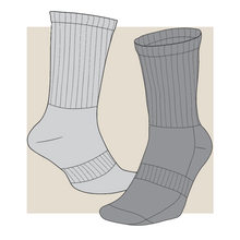 Load image into Gallery viewer, technical drawing, fashion vector, tube sock vector, tube sock drawing, tube sock fashion drawing, tech pack, fashion drawing template, garment illustration, socks fashion flat