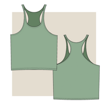 Load image into Gallery viewer, technical drawing, muscle singlet socks technical drawing, muscle singlet technical drawing, muscle singlet fashion vector, tech pack download, technical drawing ankle socks, garment design, fashion vector, singlet fashion flat