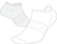 Load image into Gallery viewer, technical drawing, ankle socks technical drawing, sport socks technical drawing, ankle socks fashion vector, tech pack download, technical drawing ankle socks, garment design, fashion vector, socks fashion flat