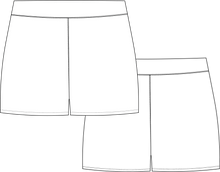 Load image into Gallery viewer, technical drawing, bike shorts, fashion illustration, fibr, tech pack, fashion tech pack, tech pack, australia, tech pack apparel