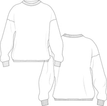 Load image into Gallery viewer, activewear template, activewear sampling, activewear bundle, activewear tech pack,tech pack template, apparel tech pack, tee shirt tech pack, womens tee tech pack, womens shirt technical drawing, womens tee vector, fashion resources, start up fashion, sampling, production, download tech pack, tech pack design, custom tech pack, fashion advice for small brands, mens activewear design, crew jumper tech pack, crew jumper technical drawing