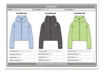 Load image into Gallery viewer, tech pack template, apparel tech pack, tee shirt tech pack, womens tee tech pack, womens shirt technical drawing, womens tee vector, fashion resources, start up fashion, sampling, production, download tech pack, tech pack design, custom tech pack, tech pack template, ai tech pack, fashion advice for small brands