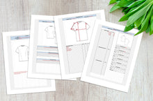 Load image into Gallery viewer, ashion costing sheet, costing template, fashion template. cost sheet, fashion tech pack, fashion cost sheet, garment design, apparel production, technical drawing, tech pack fashion