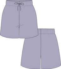 Load image into Gallery viewer, technical drawing, fashion flat, shorts top technical drawing, technical drawing shorts ,relaxed shorts tech pack, fashion drawing, fashion resources, tech pack, tech pack templates