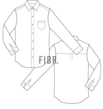 Load image into Gallery viewer, technical drawing, mens shirt, mens dress shirt, fashion illustration, fibr