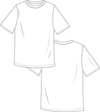 Load image into Gallery viewer, activewear template, activewear sampling, activewear bundle, activewear tech pack,tech pack template, apparel tech pack, tee shirt tech pack, womens tee tech pack, womens shirt technical drawing, womens tee vector, fashion resources, start up fashion, sampling, production, download tech pack, tech pack design, custom tech pack, fashion advice for small brands, t shirt tech pack, t shirt technical drawing
