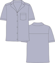 Load image into Gallery viewer, technical drawing, fashion flat, pj top technical drawing, technical drawing pajama,pajama tech pack, pj top fashion drawing, fashion resources, tech pack, tech pack templates