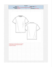 Load image into Gallery viewer, fashion costing sheet, costing template, fashion template. cost sheet, fashion tech pack, fashion cost sheet, garment design, apparel production, technical drawing, tech pack fashion