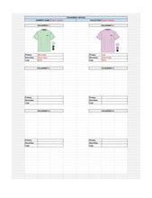 Load image into Gallery viewer, ashion costing sheet, costing template, fashion template. cost sheet, fashion tech pack, fashion cost sheet, garment design, apparel production, technical drawing, tech pack fashion