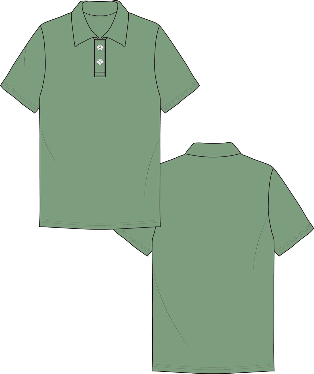 Polo Shirt Fashion Vector Technical Drawing Download