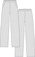 Load image into Gallery viewer, technical drawing, fashion flat, pants top technical drawing, technical drawing pajama pants,relaxed pants tech pack, fashion drawing, fashion resources, tech pack, tech pack templates