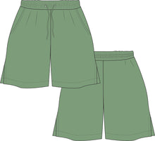 Load image into Gallery viewer, technical drawing,active wear tech pack, activewear fashion drawing, activewear design, sports shorts design, short technical drawing, fashion flat, pants top technical drawing, technical drawing pajama pants,relaxed pants tech pack, fashion drawing, fashion resources, tech pack, tech pack templates