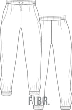 Load image into Gallery viewer, Fitted Track Pants Technical Drawing - FIB-R