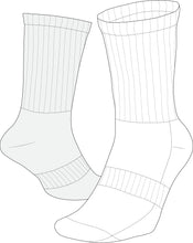 Load image into Gallery viewer, technical drawing, fashion vector, tube sock  vector, tube sock drawing, tube sock fashion drawing, tech pack, fashion drawing template, garment illustration, socks fashion flat
