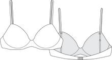Load image into Gallery viewer, technical drawing, fashion flat, bra technical drawing, technical drawing bra, bra tech pack, bra fashion drawing, fashion resources