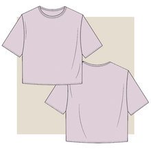 Load image into Gallery viewer, technical drawing, short sleeve tee technical drawing, short sleeve tee     fashion vector, tech pack download, technical drawing short sleeve tee , garment design, fashion vector, short sleeve tee  fashion flat, Fibr, fashion, small business, start-up, production, sampling 
