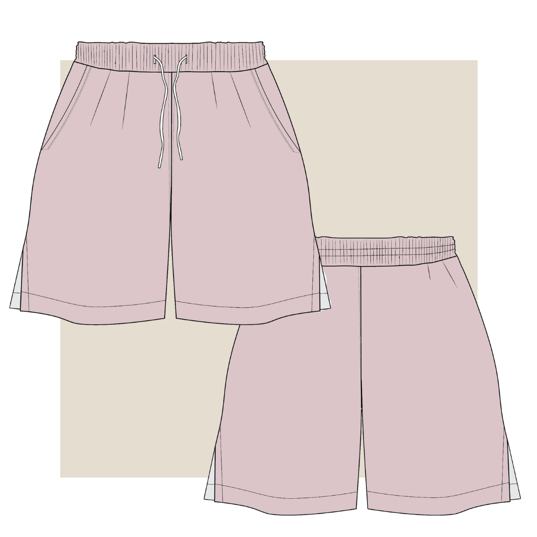 technical drawing,active wear tech pack, activewear fashion drawing, activewear design, sports shorts design, short technical drawing, fashion flat, pants top technical drawing, technical drawing pajama pants,relaxed pants tech pack, fashion drawing, fashion resources, tech pack, tech pack templates