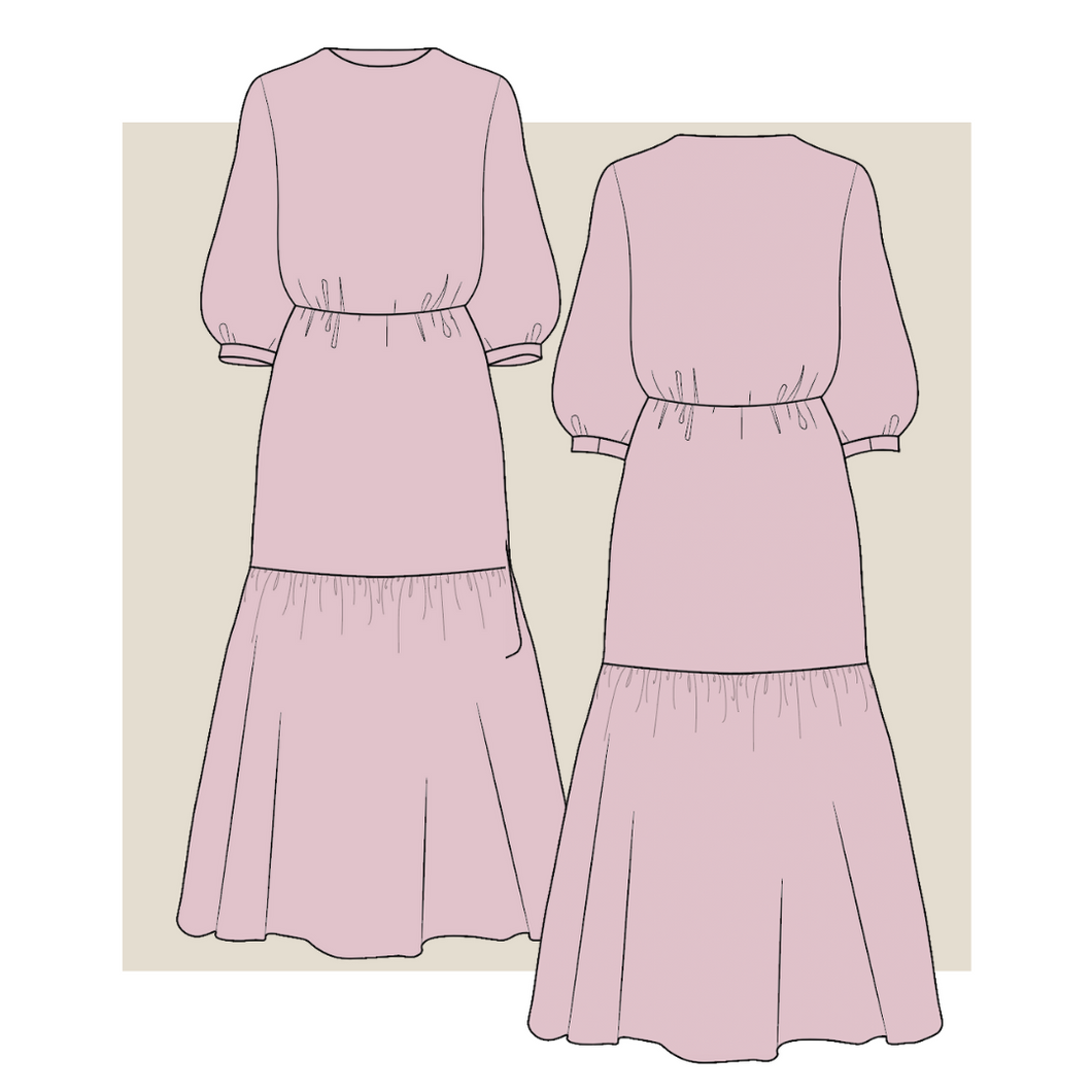 Long sleeve dress drawing clearance