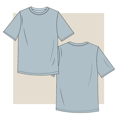 Raglan Long Sleeve T-shirt Fashion Flat Sketch, Fashion Template, Technical  Drawing, Vector CAD -  Canada