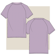 Load image into Gallery viewer, technical drawing, t-shirt raglan technical drawing, t-shirt raglan     fashion vector, tech pack download, technical drawing t-shirt raglan, garment design, fashion vector, t-shirt raglan fashion flat, Fibr, fashion, small business, start-up, production, sampling 

