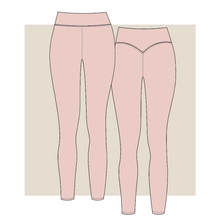 Load image into Gallery viewer, technical drawing, women’s sports tights technical drawing, women’s sports tights  fashion vector, tech pack download, technical drawing women’s sports tights , garment design, fashion vector, women’s dress fashion flat, Fibr, fashion, small business, start-up, production, sampling, 
