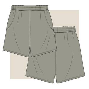 Shorts Technical Drawing - Fashion Vector