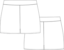 Load image into Gallery viewer, technical drawing, bike shorts, fashion illustration, fibr, tech pack, fashion tech pack, tech pack, australia, tech pack apparel

