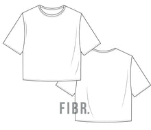 Load image into Gallery viewer, technical drawing, t- shirt vector, fashion illustration, fibr, tech pack
