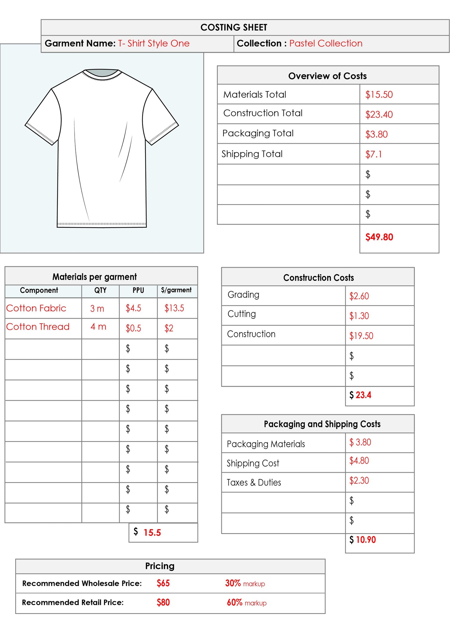 Tech Pack Template AI Blank Template