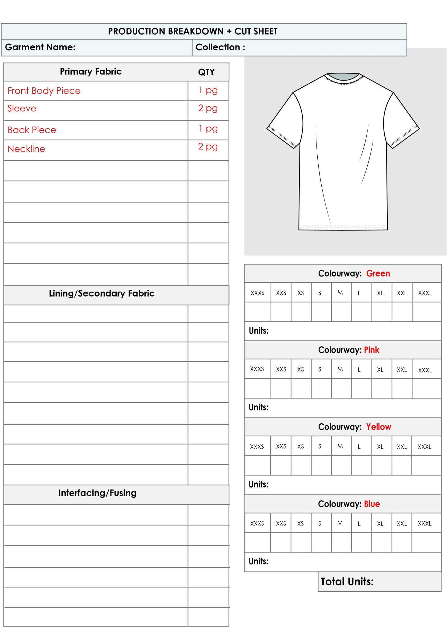 Tech Pack Template AI Blank Template