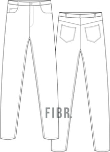 technical drawing, jeans technical drawing, fitted jeans drawing, tech pack, fashion illustration, fibr