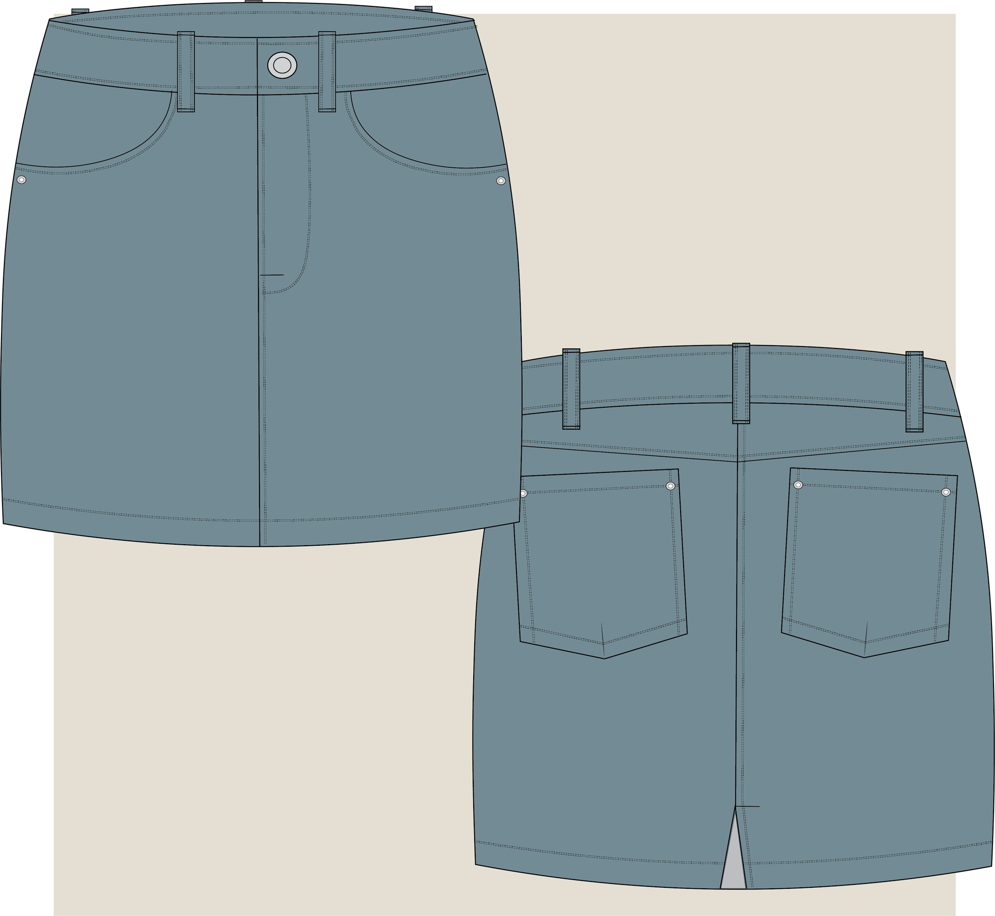 Mini skirt drawing hot sale