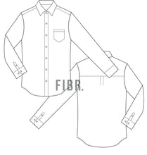 Load image into Gallery viewer, technical drawing, mens shirt, mens dress shirt, fashion illustration, fibr
