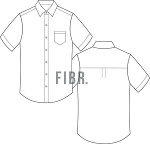 Short Sleeve Shirt Technical Drawing - FIB-R 