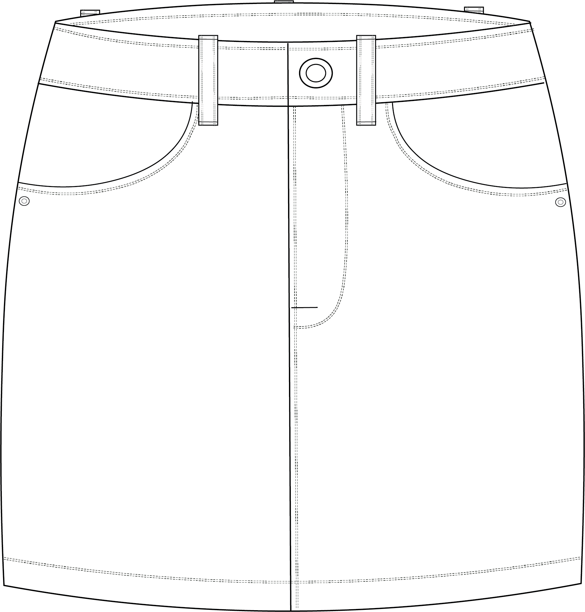 Mini Skirt Fashion Vector Download Technical Drawing