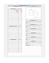 Load image into Gallery viewer, ashion costing sheet, costing template, fashion template. cost sheet, fashion tech pack, fashion cost sheet, garment design, apparel production, technical drawing, tech pack fashion

