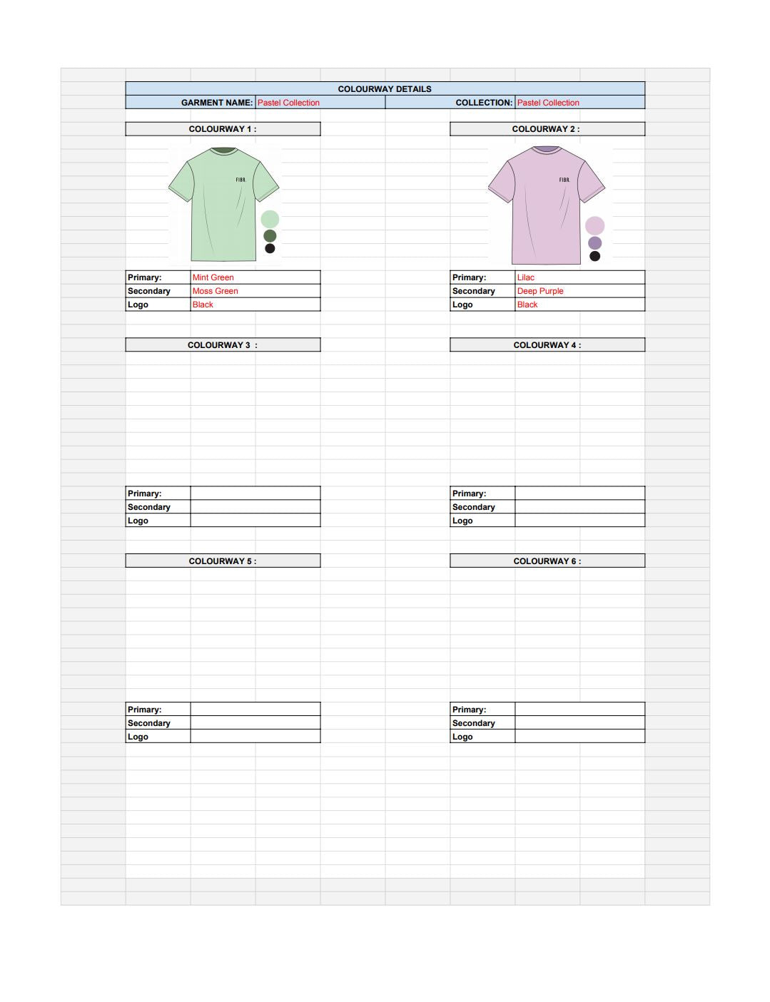 shirt order form template excel