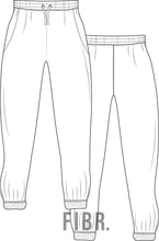 Load image into Gallery viewer, Fitted Track Pants Technical Drawing - FIB-R 
