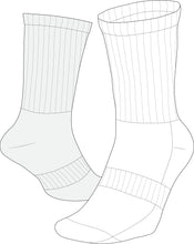 Load image into Gallery viewer, technical drawing, fashion vector, tube sock  vector, tube sock drawing, tube sock fashion drawing, tech pack, fashion drawing template, garment illustration, socks fashion flat 
