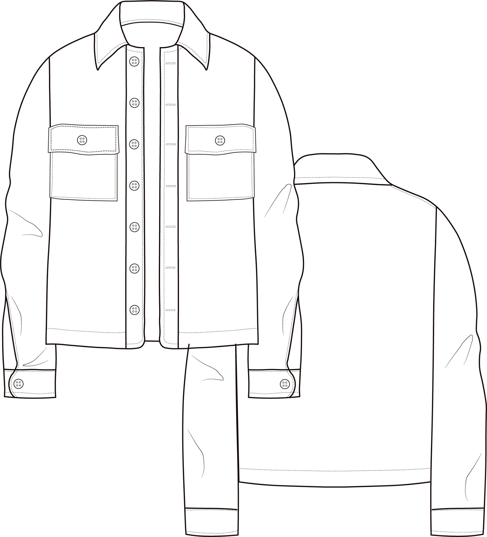 denim jacket technical drawing, denim jacket vector, jacket technical drawing, jacket fashion vector, jacket tech pack, tech pack templates, garment design, custom technical drawings