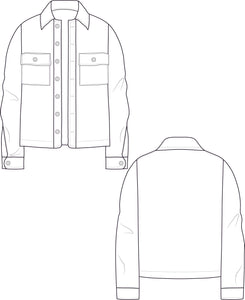 denim jacket technical drawing, denim jacket vector, jacket technical drawing, jacket fashion vector, jacket tech pack, tech pack templates, garment design, custom technical drawings