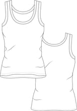 Load image into Gallery viewer, activewear template, activewear sampling, activewear bundle, activewear tech pack,tech pack template, apparel tech pack, tee shirt tech pack, womens tee tech pack, womens shirt technical drawing, womens tee vector, fashion resources, start up fashion, sampling, production, download tech pack, tech pack design, custom tech pack, fashion advice for small brands, singlet tech pack, singlet technical drawing
