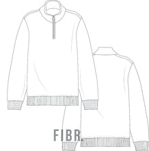 Load image into Gallery viewer, technical drawing, zip jacket, fashion illustration, fibr, jacket vector
